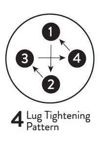4-Lug Torque Sequence 4-Lug Torque Sequence