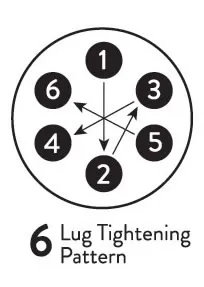 6-Lug Torque Sequence 6-Lug Torque Sequence